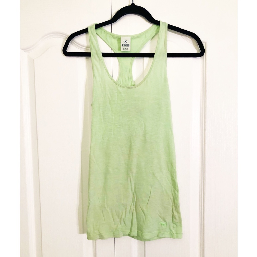 PINK Victoria’s Secret Racerback Tank Lime Tank